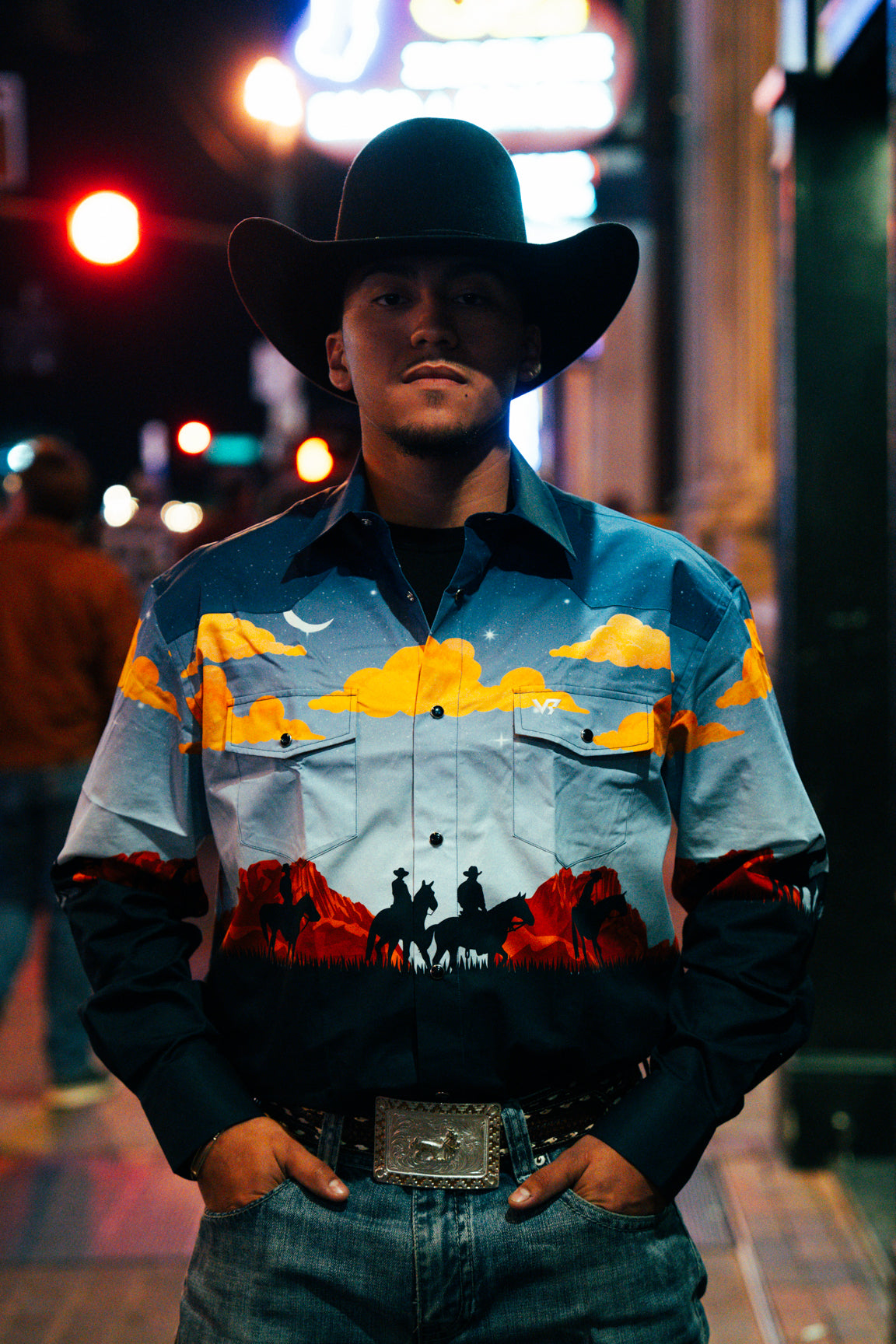 “RED NIGHTS” LONG SLEEVE PEARL SNAP